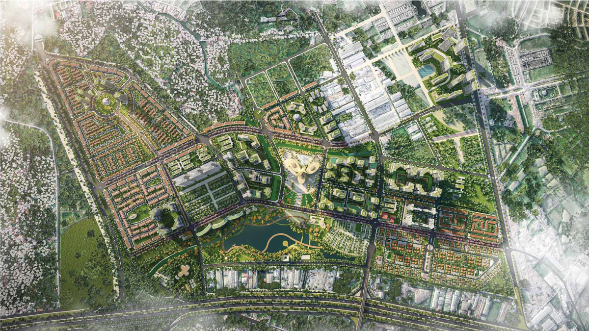 Quy hoạch mặt bằng tổng thể 924ha dự án Vinhomes Saigon Park Hóc Môn